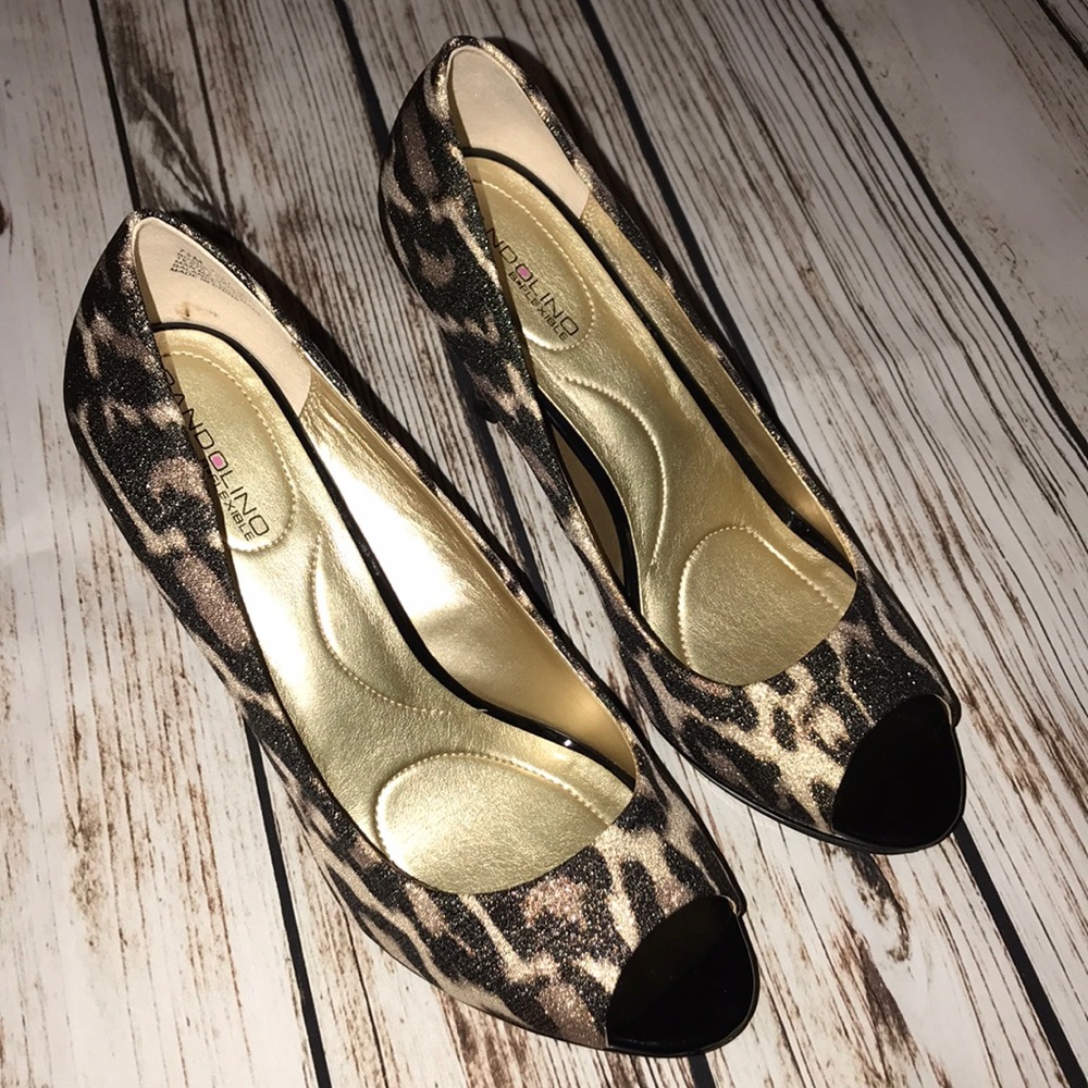 Bandolino New Animal Print Peep Toe PumpsHeels 7.5
